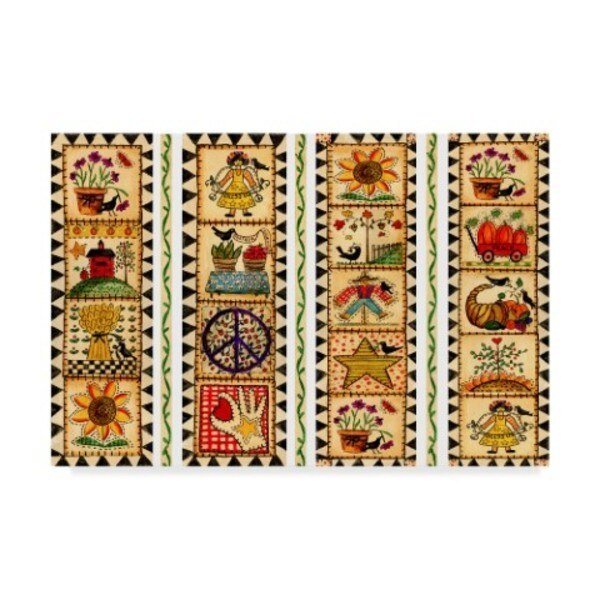 Cheryl Bartley 'Gather Together Stripe' Canvas Art, 22x32, Trademark Fine Art, Mfr#: ALI41173-C2232GG